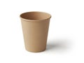 Brown paper cup isolated on white background Royalty Free Stock Photo