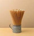 Brown Paper Drink Straws Royalty Free Stock Photo