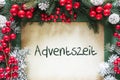 Christmas Decoration, German Adventszeit Means Advent Season