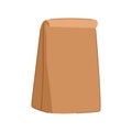 brown paper lunch bag cartoon vector illustration