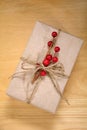 Brown paper package tied with string Royalty Free Stock Photo