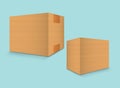 Brown paper packaging box vector, package design, 3d box, cardboard box, realistic packaging for cosmetic, medical, food, paper