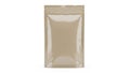 Brown paper pouch isolated on white background Royalty Free Stock Photo