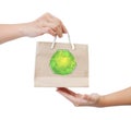 Brown paper recycle bag Royalty Free Stock Photo