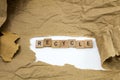 Brown paper recycle letters