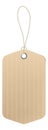 Brown paper tag mockup. Cardboard retail label Royalty Free Stock Photo