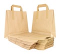 Brown Paper Take Away Food Carrier Bags