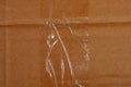 Brown paper texture from a piece of crumpled cardboard Royalty Free Stock Photo