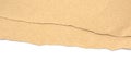 Brown paper was a tear on a white background Royalty Free Stock Photo