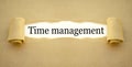 Paper work with the word time management Royalty Free Stock Photo