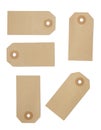 Brown parcel tags Royalty Free Stock Photo