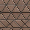 Brown Pave Slabs in the Form of Triangles and