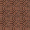 Brown Pavement with a Complicated Pattern.