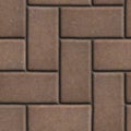 Brown Paving of Sidewalk Slabs Rectangles Royalty Free Stock Photo