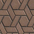 Brown Paving Slabs Built of parallelograms and