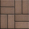 Brown Paving Slabs of Rectangles Laid Out on Two Royalty Free Stock Photo