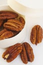 Brown Pecan Nuts in Box Royalty Free Stock Photo