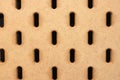 Brown pegboard Texture background Royalty Free Stock Photo