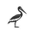 Brown pelican bird icon Royalty Free Stock Photo