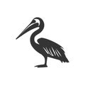 Brown pelican bird icon Royalty Free Stock Photo