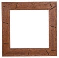 Brown photo frame. Isolated object Royalty Free Stock Photo