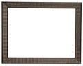 Brown photo frame. Isolated object on a white background Royalty Free Stock Photo