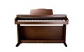 Brown piano isolated on a white background Royalty Free Stock Photo