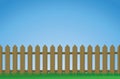 Brown picket fence