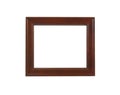 A brown picture frame, isolated with clipping path Royalty Free Stock Photo