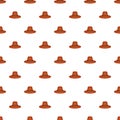 Brown pilgrim hat pattern, cartoon style
