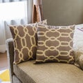 Brown pillow in luxury bedroom