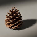 A brown pine cone is centrally Royalty Free Stock Photo
