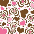 Brown and Pink Hearts Background