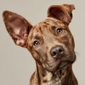 Brown Pit Bull Terrier Puppy Portrait Royalty Free Stock Photo