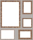 Brown pixel mosaic page layout template set