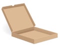 Brown pizza box open Royalty Free Stock Photo