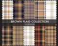 Brown Plaid Tartan Seamless Pattern Collection