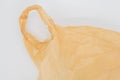 Close up of brown plastic bag, The plastic surface is wrinkly and tattered making abstract pattern Royalty Free Stock Photo