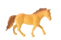 Brown plastic Horse toy isolate white background