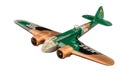 Brown plastic plane isolated on the white background Royalty Free Stock Photo