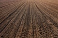 Brown ploughed field Royalty Free Stock Photo