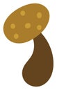 Brown poisonous mushroom, icon