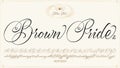 Brown Pride Font on brown