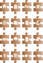 Brown puzle buttons Royalty Free Stock Photo