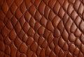 Brown quilted leather texture with diamond pattern Royalty Free Stock Photo