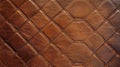 Brown Quilted Leather Texture with Diamond Stitching Pattern Royalty Free Stock Photo
