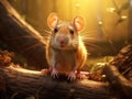 Ai Generated illustration Wildlife Concept of Brown Rat