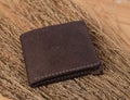 Brown real leather mens wallet Royalty Free Stock Photo