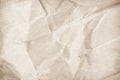 Brown recycled kraft paper crumpled vintage texture background for letter. Abstract parchment old retro page grunge blank Royalty Free Stock Photo