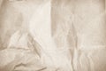 Brown recycled kraft paper crumpled vintage texture background for letter. Abstract parchment old retro page grunge blank Royalty Free Stock Photo